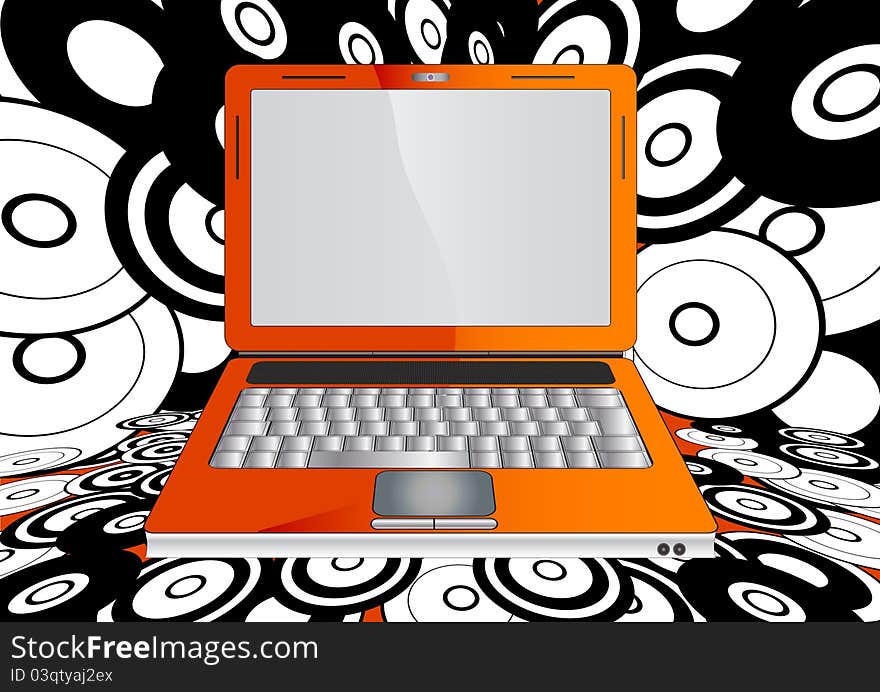 Orange Laptop