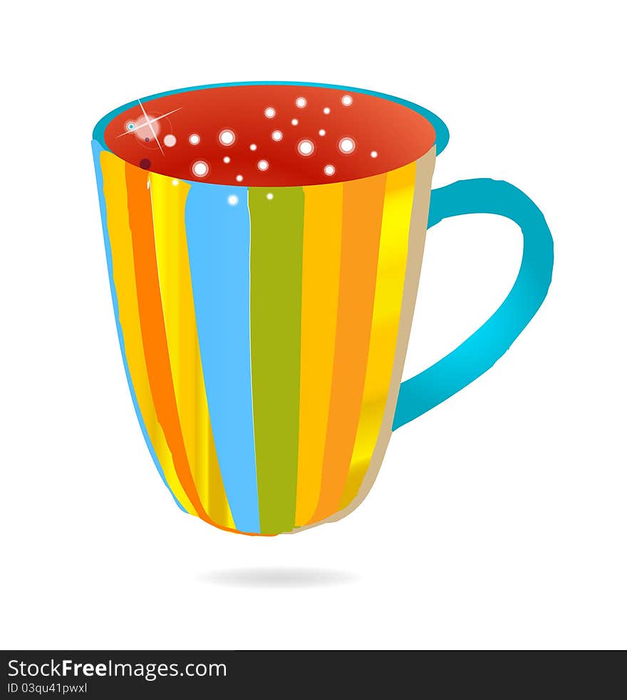 Abstract and colored cup symbol