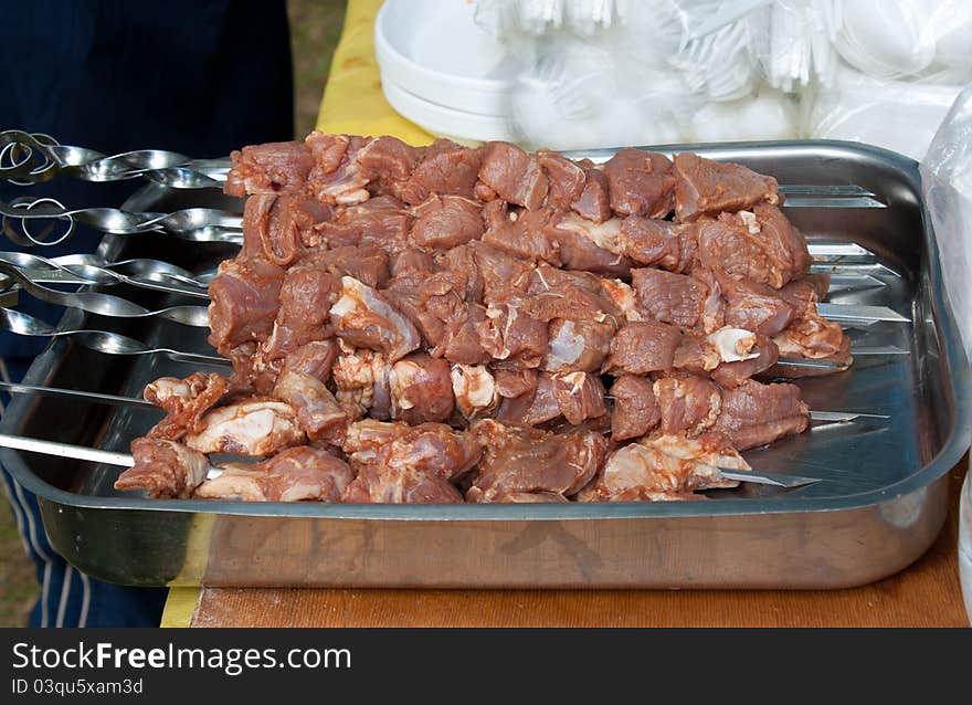 Preparation of shashlik