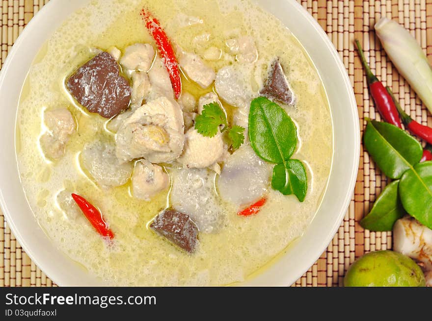 Chicken coconut milk soup