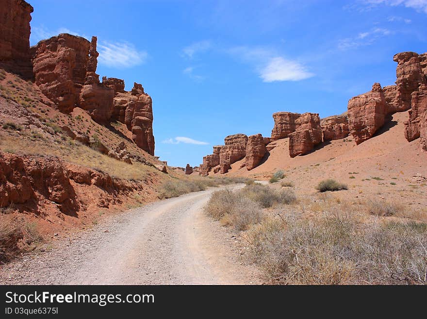 Sunny day in canyon