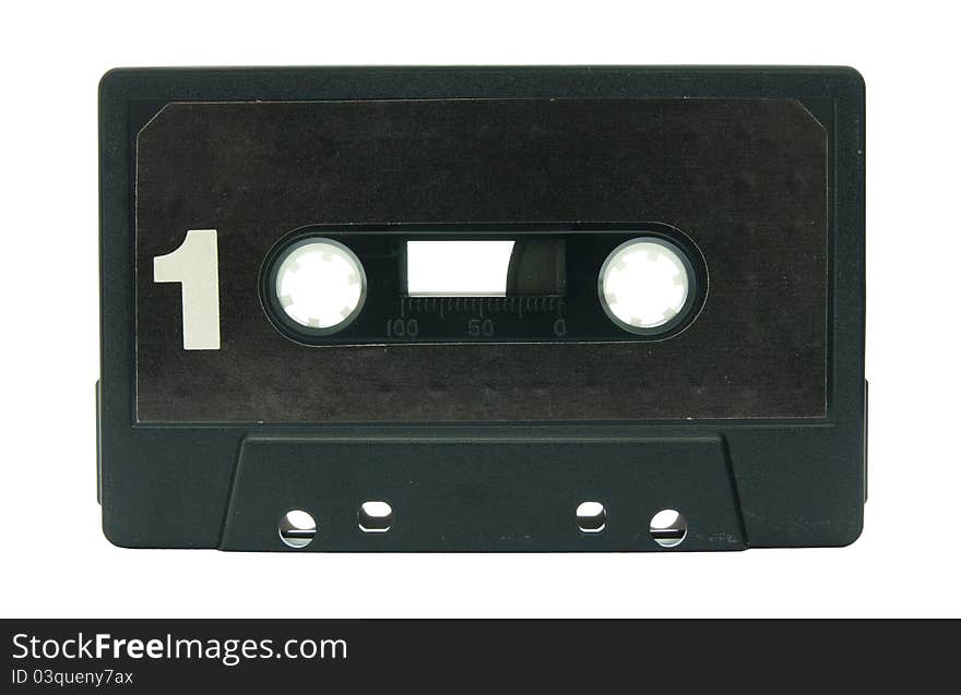 Cassette tape isolated