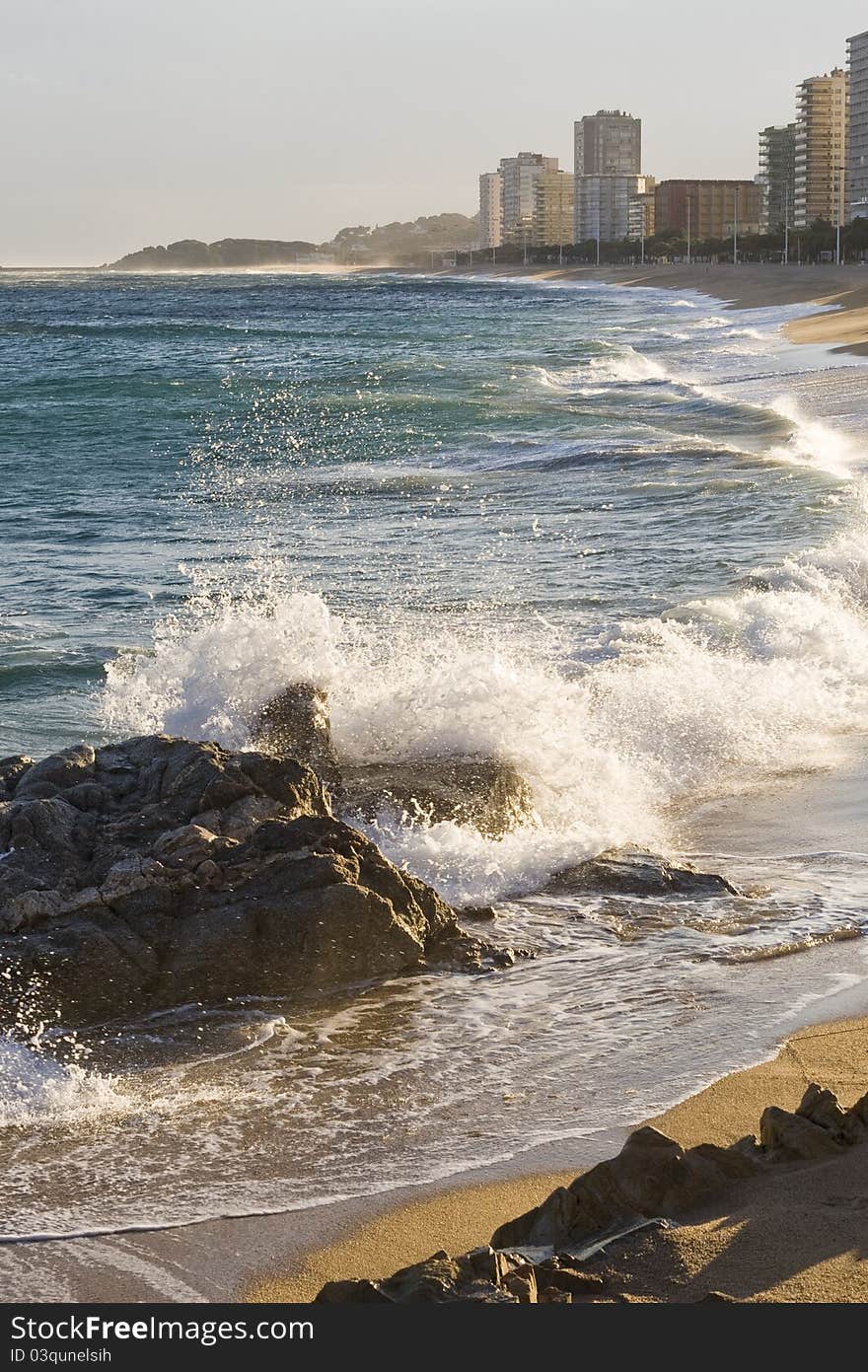 View of Cavall Bernat beach in Platja d'Aro, Girona. View of Cavall Bernat beach in Platja d'Aro, Girona.