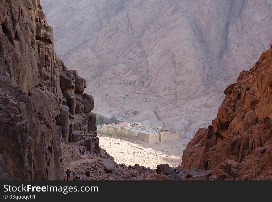 Monastery in the mountains of Sinai. Monastery in the mountains of Sinai