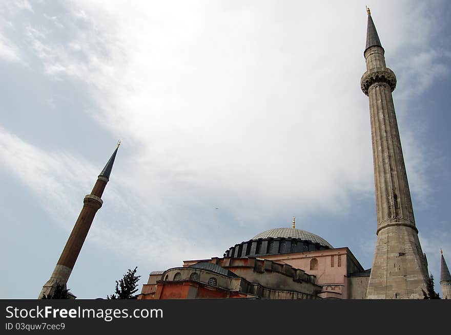 Aya Sofia Minarets in Istanbul