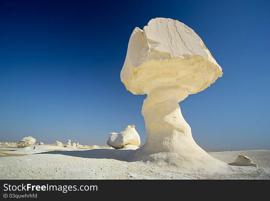 Naturally sculptured formations in the white desert Egypt. Naturally sculptured formations in the white desert Egypt