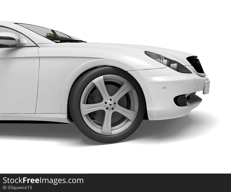 Car on a white background. Car on a white background