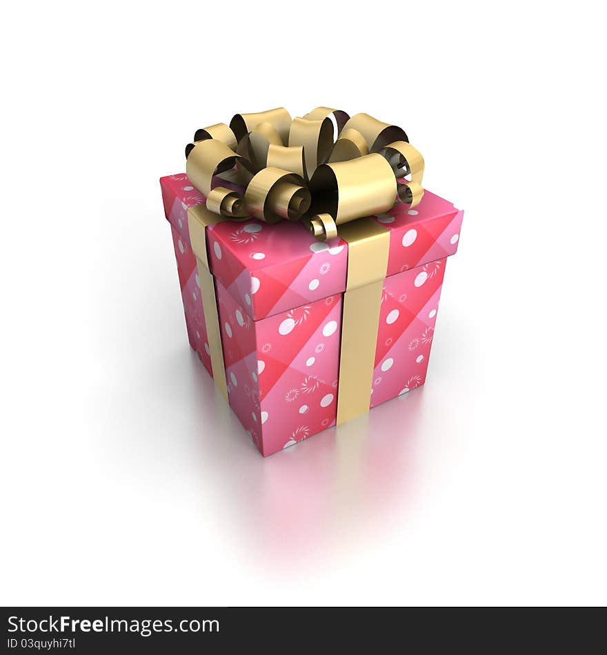 Gift isolated on white background.