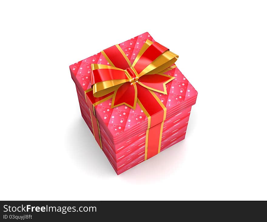 Gift isolated on white background.