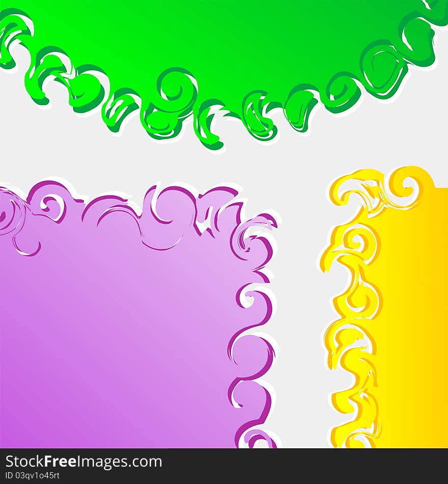 Set of colorful speech bubble background