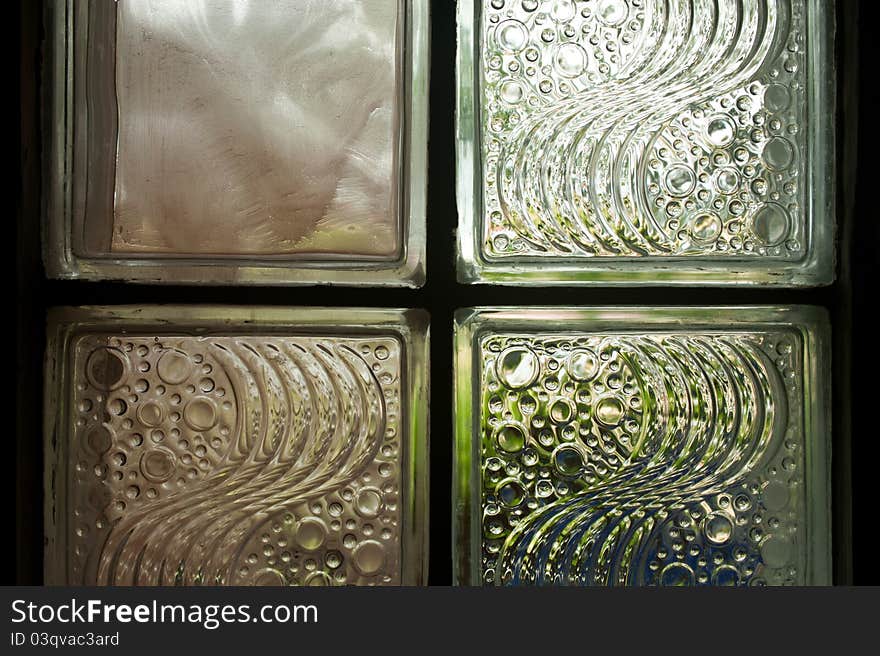 Glass block texture in a room for lighting at modern building. Glass block texture in a room for lighting at modern building.