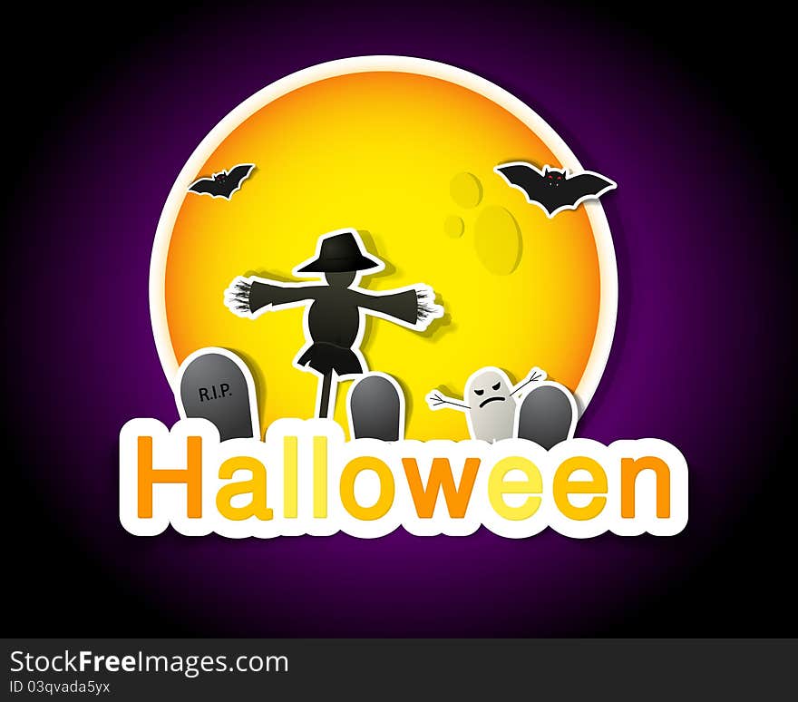 Symbols of Halloween for poster