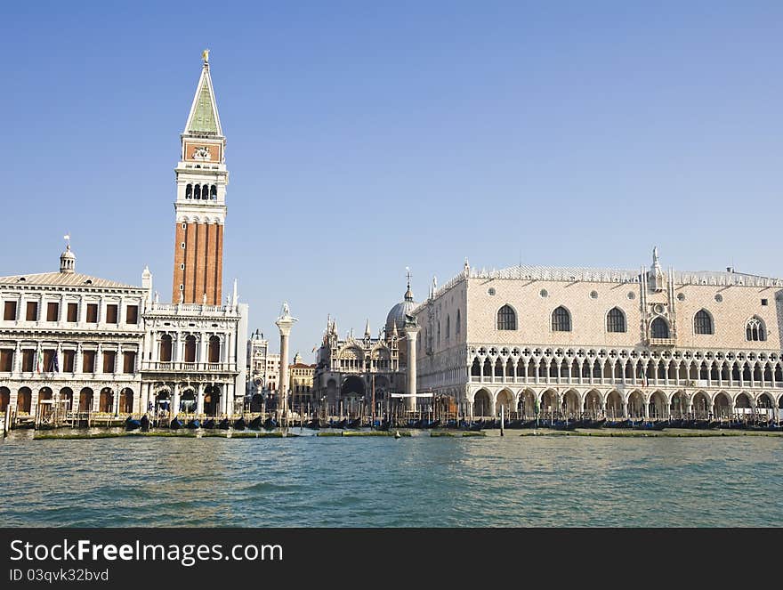 View of the San Marco Square in Venice. View of the San Marco Square in Venice