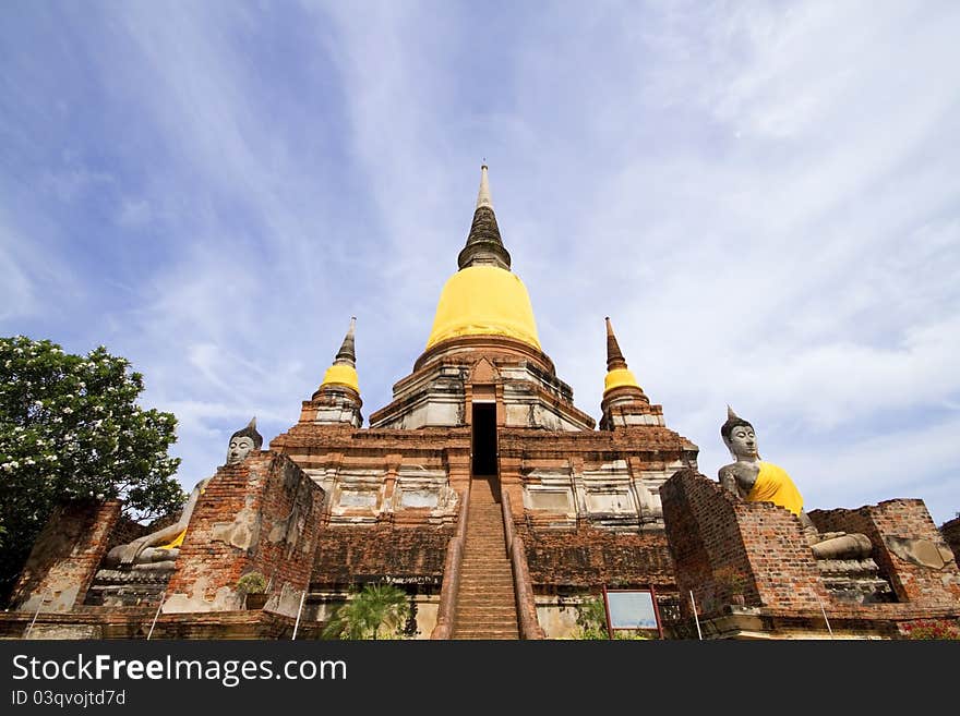 Wat Yai Chai Mongkhon in Ayutthaya, Thailand. Wat Yai Chai Mongkhon in Ayutthaya, Thailand