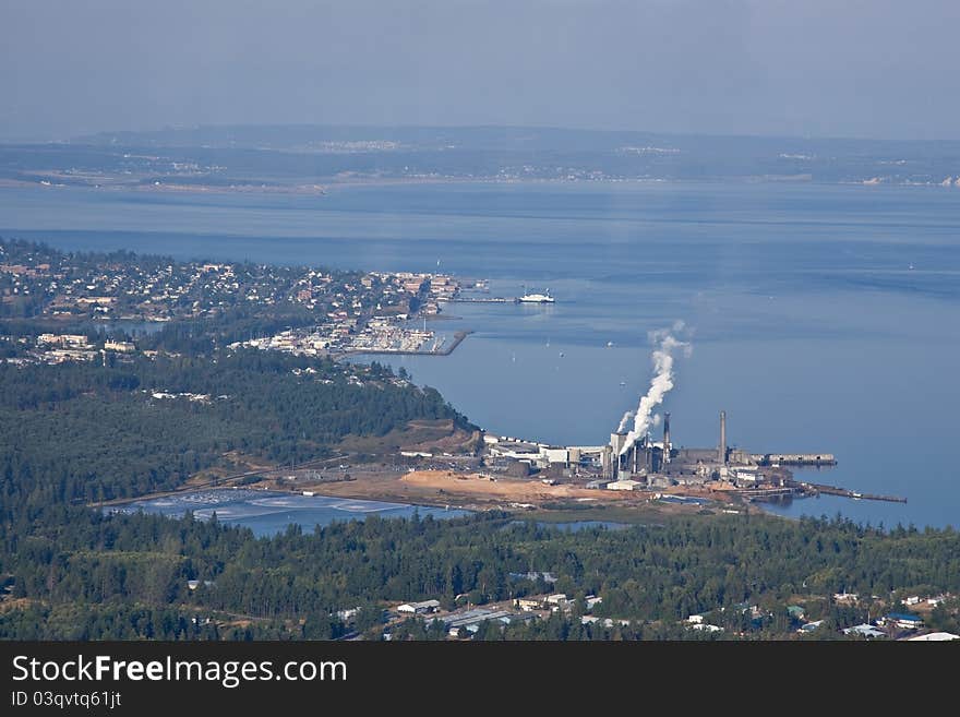 Aerial view of Port Townsend Washington