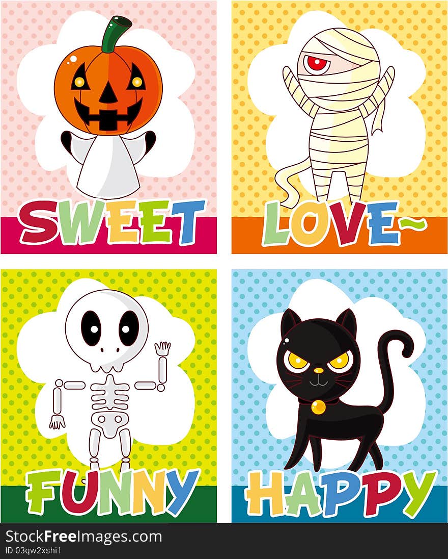 Cartoon Halloween card