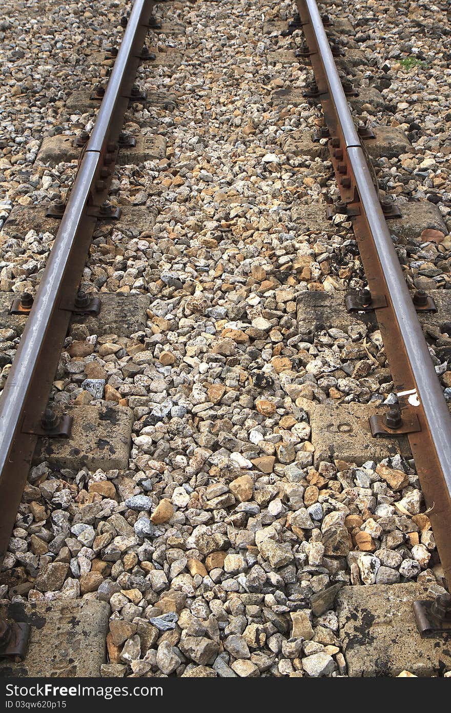 The Railway track in Huahin, Thailand