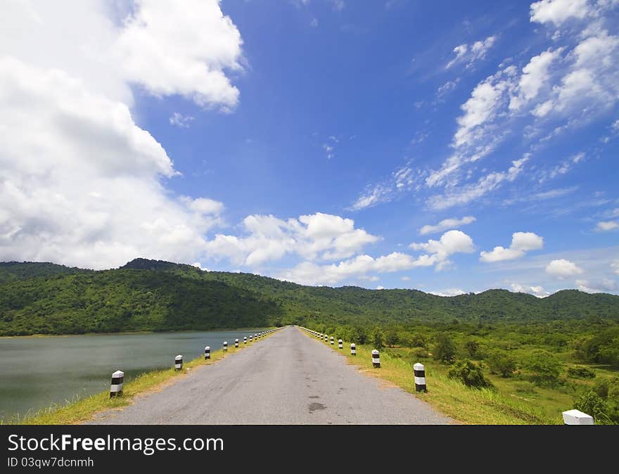 Beautiful landscape, sky and trees.