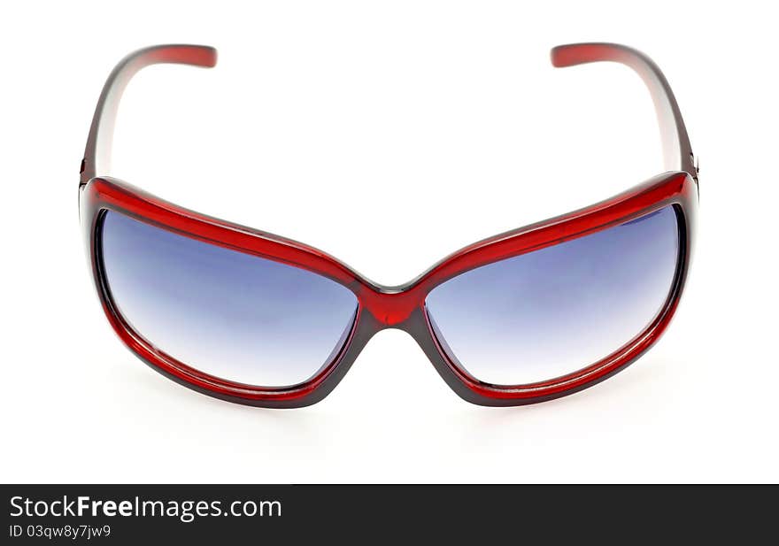 beautiful sunglasses on white background