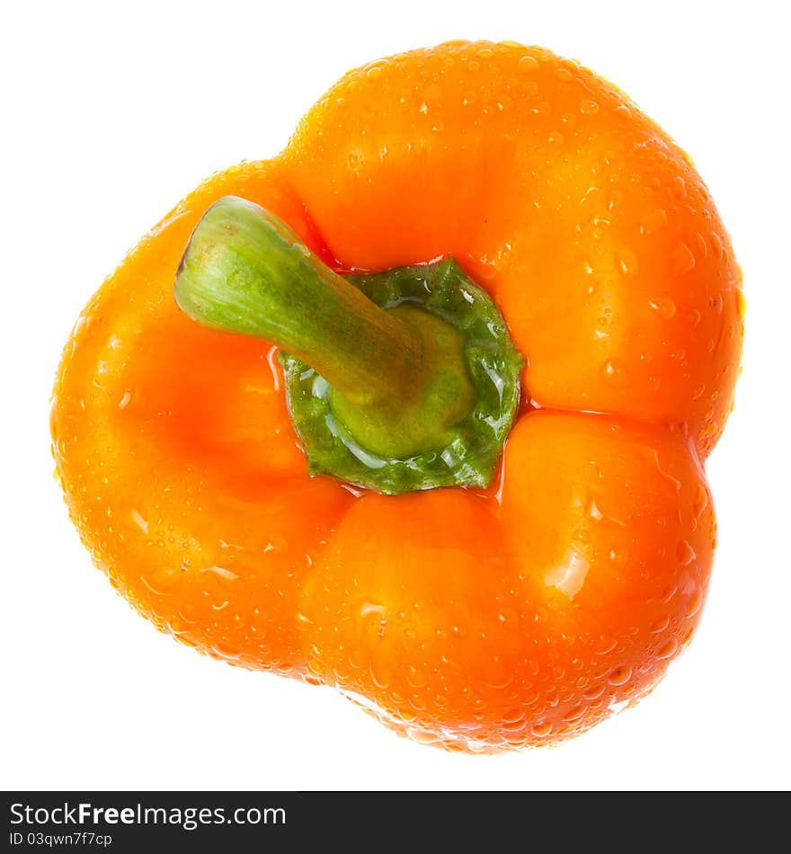 Fresh orange pepper top