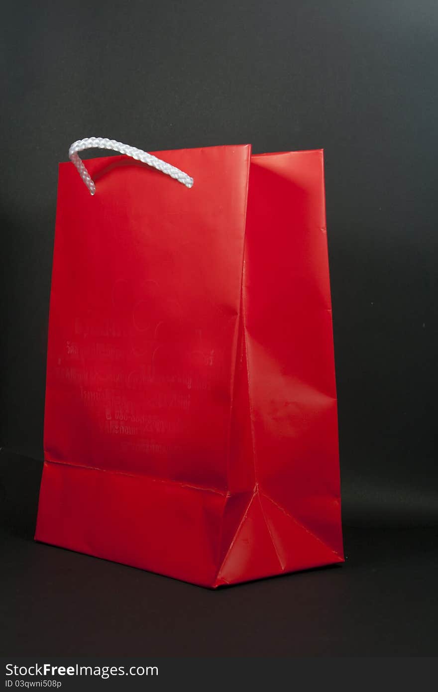 Red paper bag shopping bag