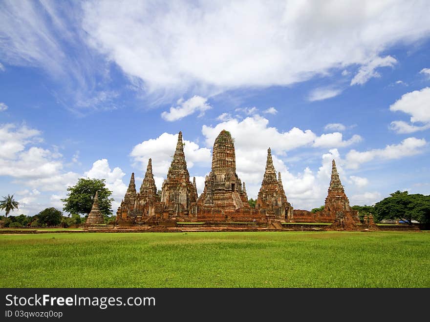 Pagoda at Wat Chaiwattanaram Temple, Ayutthaya, Thailand