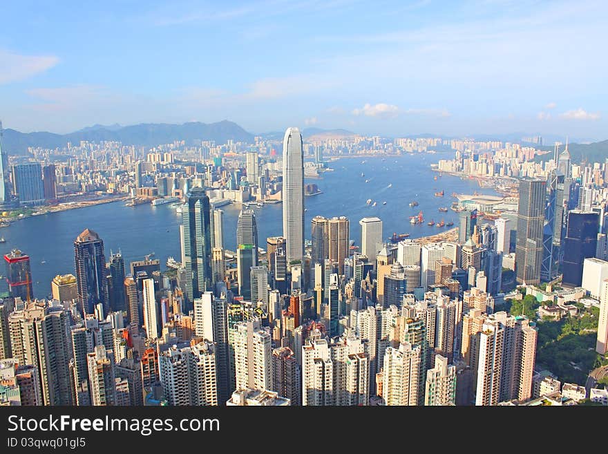 It is taken from peak of Hong Kong. It is taken from peak of Hong Kong.