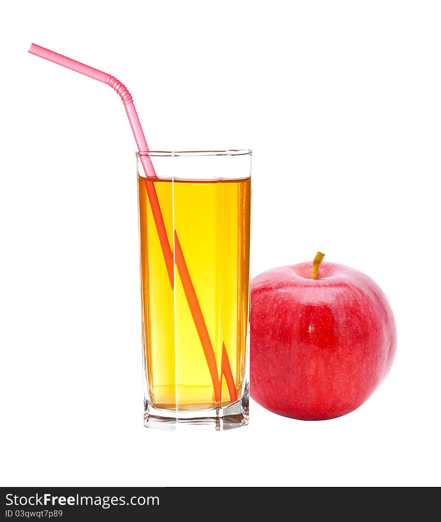 Red Apple With Juice