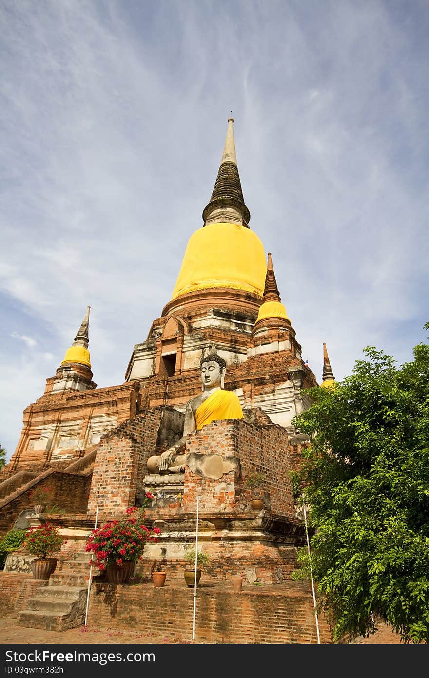 Wat Yai Chai Mongkhon in Ayutthaya, Thailand. Wat Yai Chai Mongkhon in Ayutthaya, Thailand