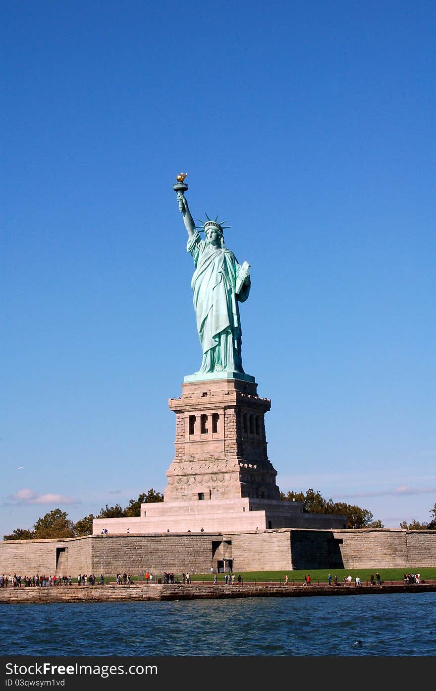 The Statue of Liberty from boat view