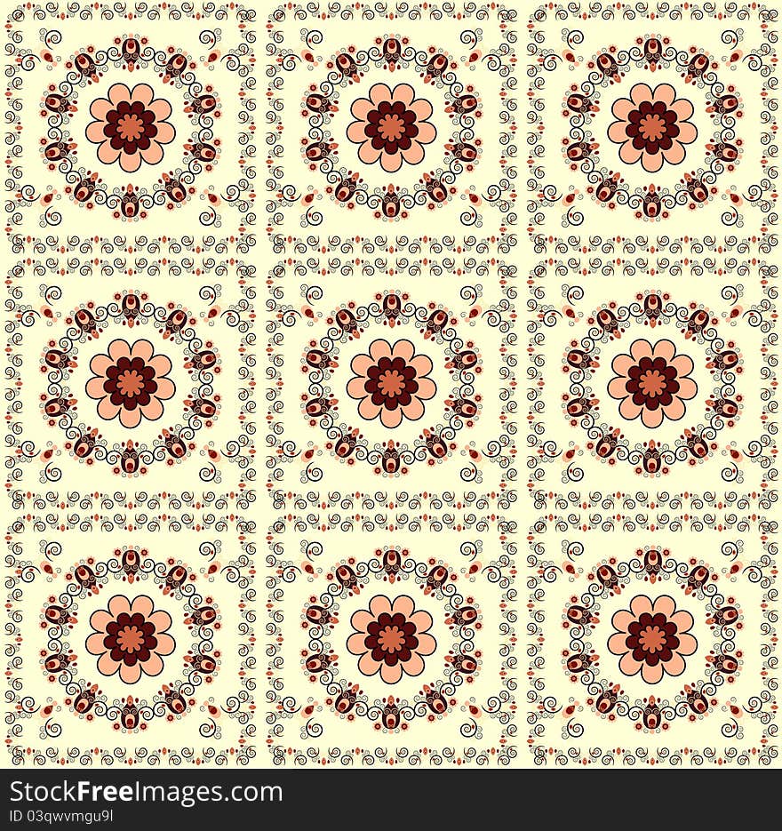 Pattern with flower seamless texture