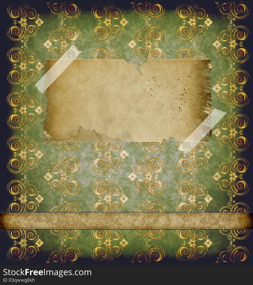 Abstract background with place for text in scrapbooking style