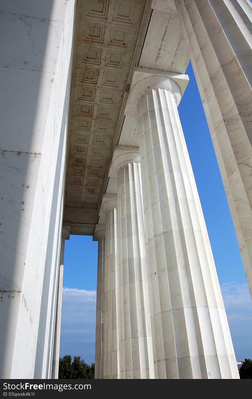 Pillars of Lincon's Memorial Hall. Pillars of Lincon's Memorial Hall