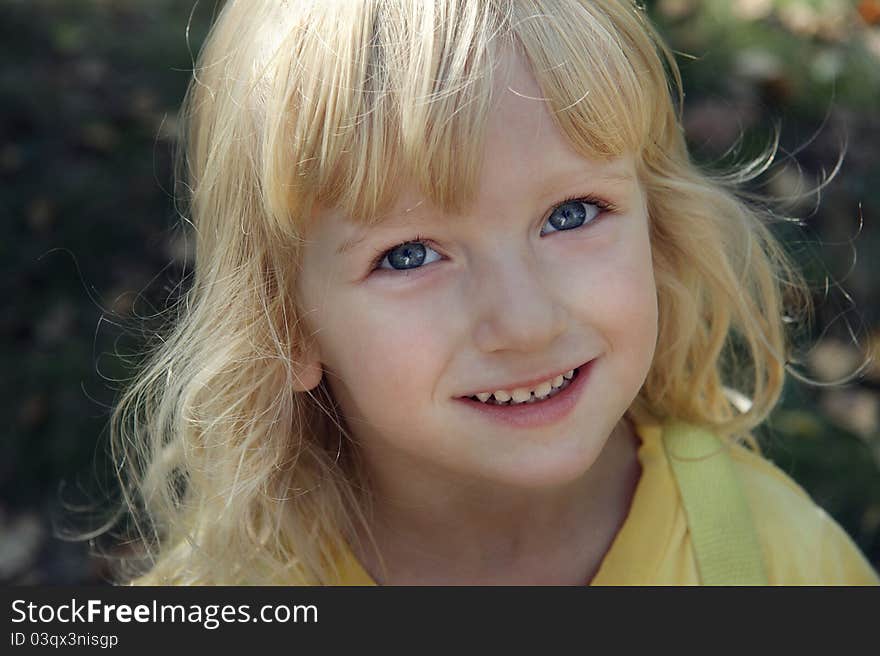 Little girl walking