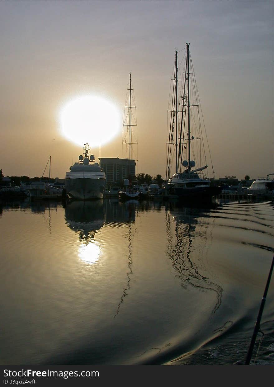 Sunset At Marina