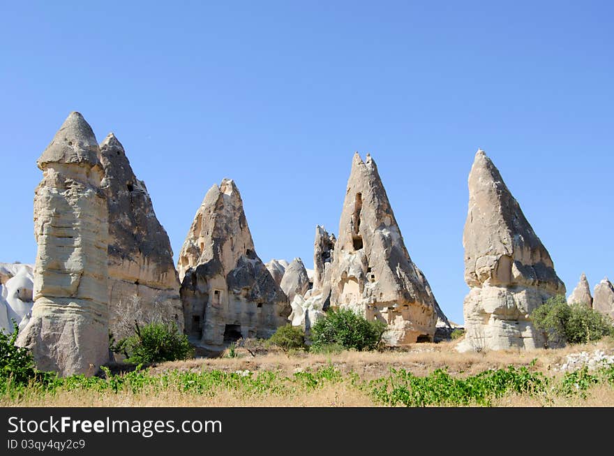 Stone formation of cappadocia turkey