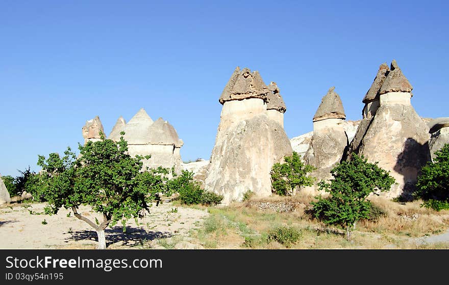 Stone formation of cappadocia turkey