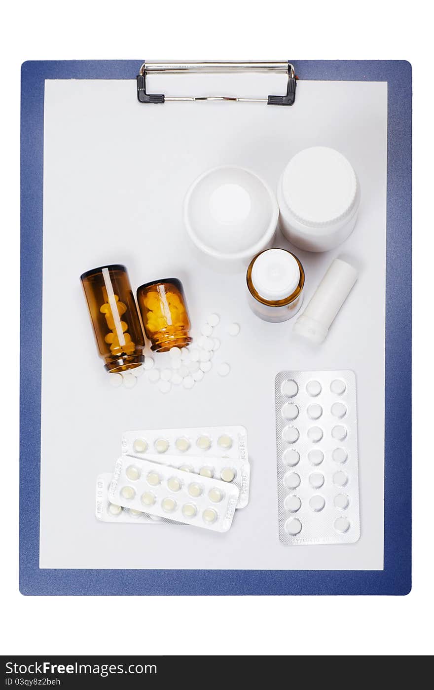 Packs of pills - abstract medical background