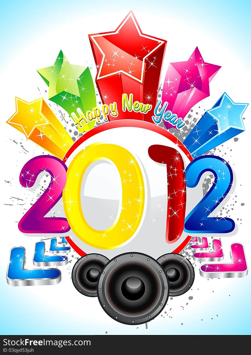 Abstract new year 2012 vector illustration