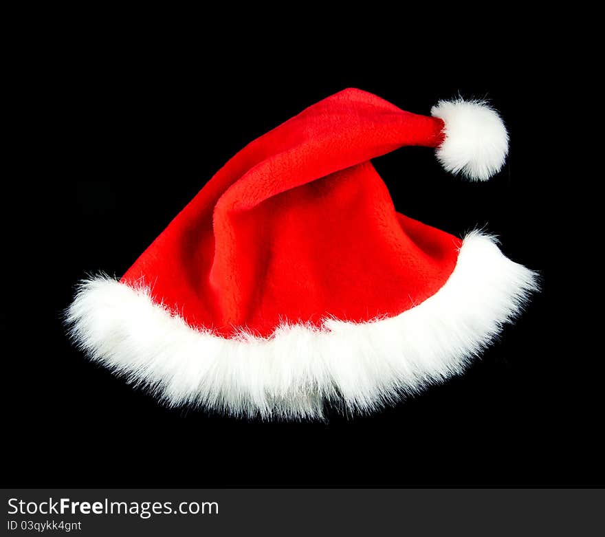 Christmas hat isolate black red