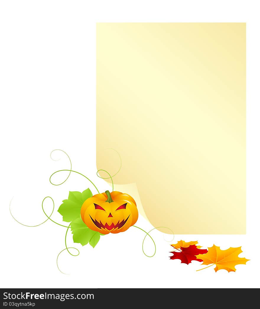 Halloween letter isolated on a white. Vector illustration.