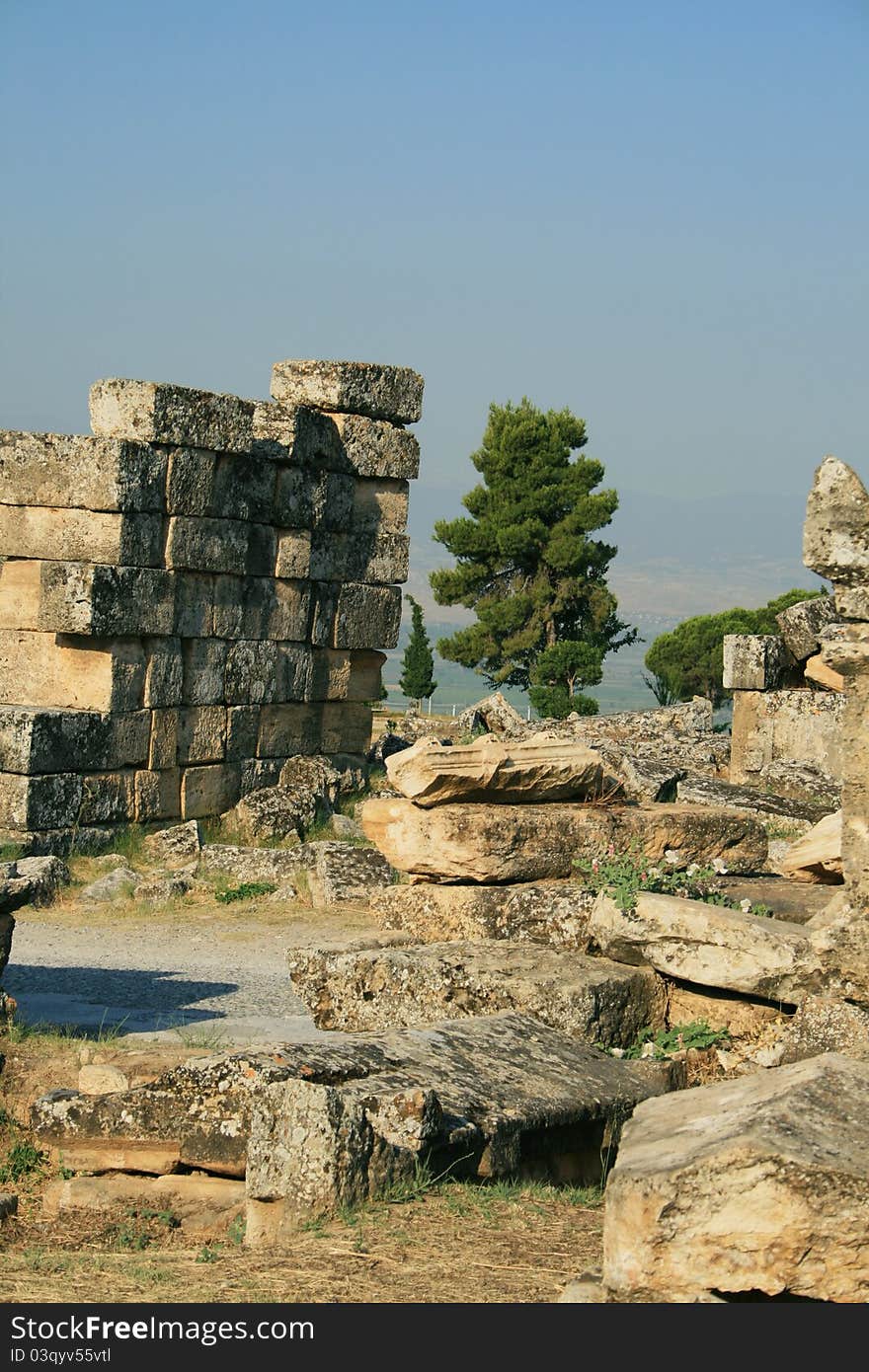 Ruins of ancient city in Turkey, Pamukkale