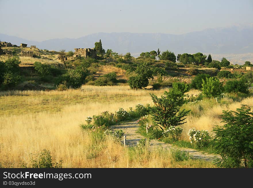 Ruins of ancient city in Turkey, Pamukkale