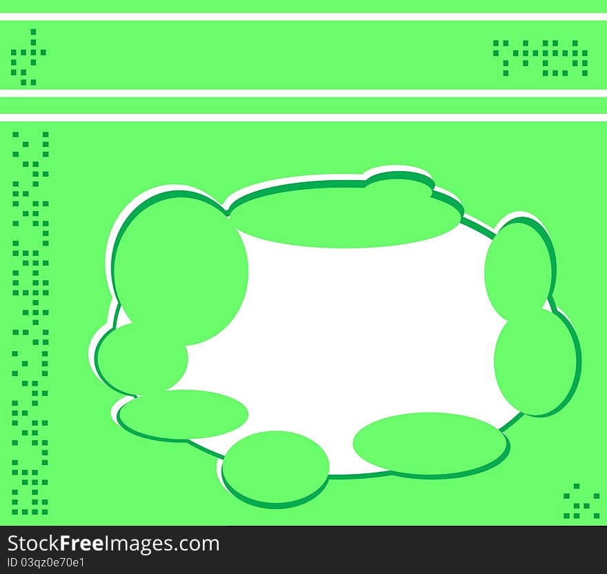 Retro Greeting Card Template Design Green