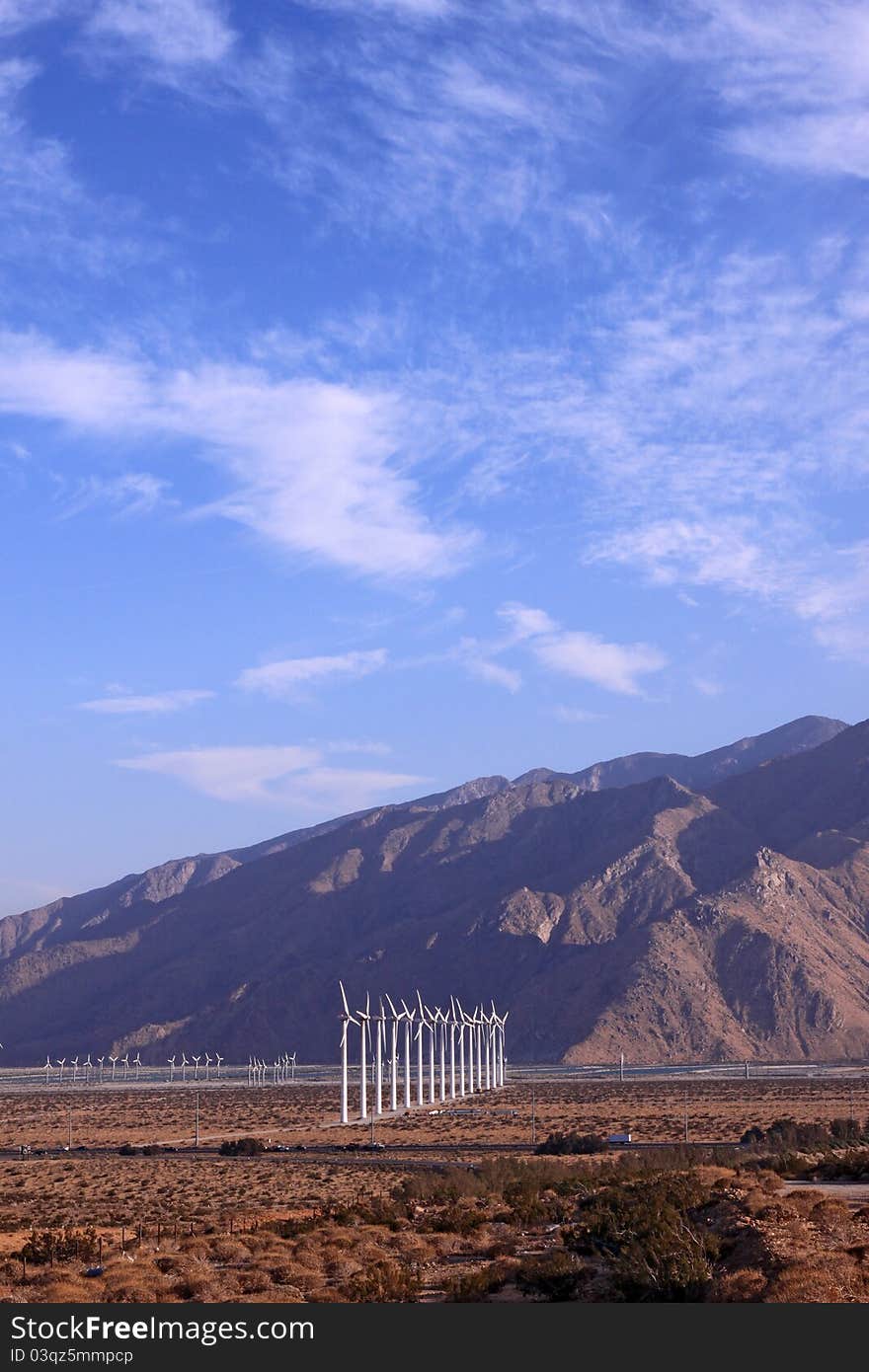 California Wind Farm in countryside