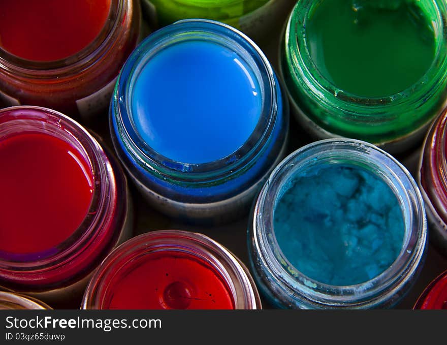 Colorful  paints