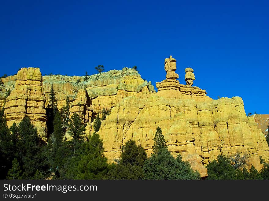 Some remarkable rock structures found in Bryce Canyon National Park. Some remarkable rock structures found in Bryce Canyon National Park.