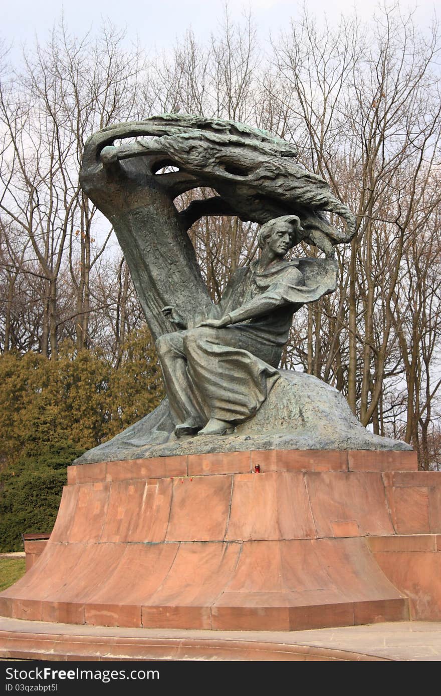 The monument of Fryderyk Chopin