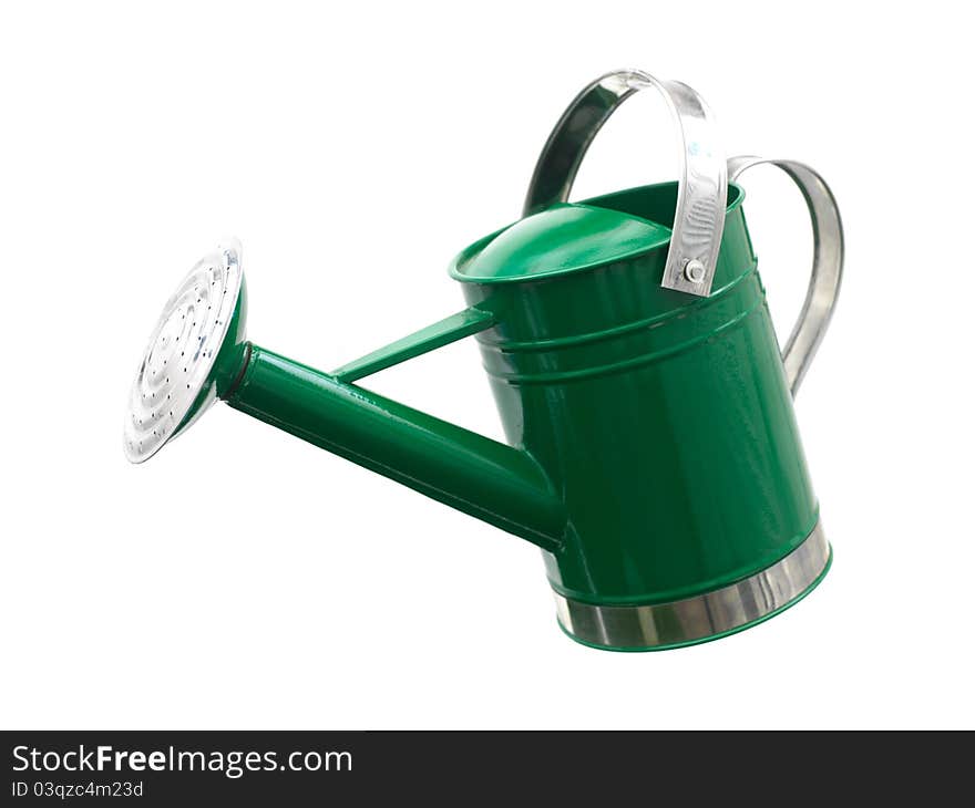 A watering can isolated against a white background