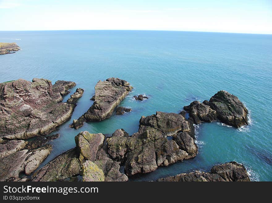 Rocky Shore at Dunnottar Castle